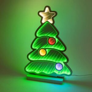 ΔΙΑΚΟΣΜΗΤΙΚΟ ΣΧΕΔΙΟ ΚΑΘΡΕΦΤΗΣ ΜΕ LED ΤΑΙΝΙΑ, 174 LED, ΧΡΙΣΤΟΥΓΕΝΝΙΑΤΙΚΟ ΔΕΝΤΡΟ 27x1.5x39cm, ΜΕΤΑΣΧΗΜΑΤΙΣΤΗ, ΧΡΩΜΑΤΙΣΤΟ LED, ΠΡΟΕΚΤΑΣΗ ΠΑΡΟΧΗΣ 3m, IP20