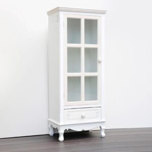 ΒΙΤΡΙΝΑ ΞΥΛΙΝΗ ΛΕΥΚΗ 48x30x120cm