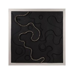 ΠΙΝΑΚΑΣ ΚΑΜΒΑΣ ΚΥΚΛΟΙ 3D ΜΑΥΡΟ 100x3x100cm