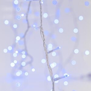ΣΕΙΡΑ, 100 LED 3mm, 31V ΜΕΤΑΣΧΗΜΑΤΙΣΤΗ, 4 ΕΠΕΚΤΑΣΕΙΣ ΕΩΣ 3 ΣΕΤ, ΔΙΑΦΑΝΟ PVC ΚΑΛΩΔΙΟ, ΜΠΛΕ LED ΑΝΑ 5cm, ΠΡΟΕΚΤΑΣΗ ΠΑΡΟΧΗΣ 3m, ΙP44