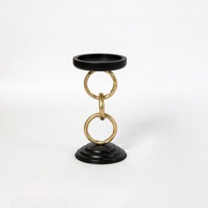 ΚΗΡΟΠΗΓΙΟ ΜΕΤΑΛΛΟ-ΞΥΛΟ ΜΑΥΡΟ-ΧΡΥΣΟ 12.5x12.5x24cm