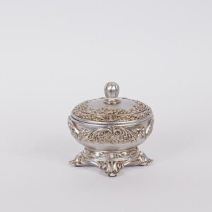 ΔΙΑΚΟΣΜΗΤΙΚΟ ΚΟΥΤΙ ΠΟΛΥΡΕΖΙΝ ΑΣΗΜΙ 11.8x10.2x11.5cm