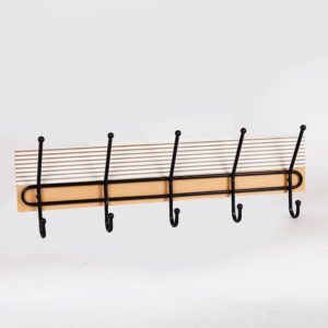 ΚΡΕΜΑΣΤΡΑ ΤΟΙΧΟΥ 5 ΘΕΣΕΩΝ ΜΕΤΑΛΛΟ-ΞΥΛΟ 60x9x20cm