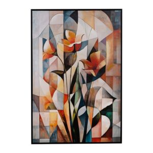 ΠΙΝΑΚΑΣ ΚΑΜΒΑΣ ΛΟΥΛΟΥΔΙΑ ΠΟΡΤΟΚΑΛΙ-ΑΣΠΡΟ-ΜΠΛΕ-ΠΡΑΣΙΝΟ 62x3.5x92cm