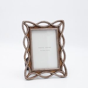 ΚΟΡΝΙΖΑ (10x15) ΜΕ ΠΕΡΛΕΣ ΠΟΛΥΡΕΖΙΝ ΜΠΡΟΝΖΕ 16x1.7x21.5cm