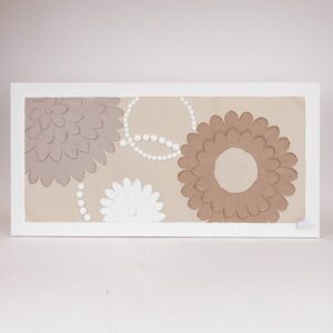 ΠΙΝΑΚΑΣ ΚΑΜΒΑΣ ΛΟΥΛΟΥΔΙΑ ΜΠΕΖ - ΛΕΥΚΟΣ - ΚΑΦΕ 60x3x120cm