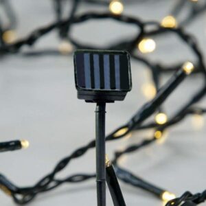 ΣΕΙΡΑ, 96 LED 5mm, ΗΛΙΑΚΟ ΣΥΛΛΕΚΤΗ ME AIΣΘΗΤΗΡΑ ΦΩΤΟΣ, ΣΤΑΘΕΡΟ/FLASH ΠΡΟΓΡΑΜΜΑ, ΠΡΑΣΙΝΟ PVC ΚΑΛΩΔΙΟ, ΘΕΡΜΟ ΛΕΥΚΟ LED ΑΝΑ 10cm, ΠΡΟΕΚΤΑΣΗ ΠΑΡΟΧΗΣ 1m, IP44