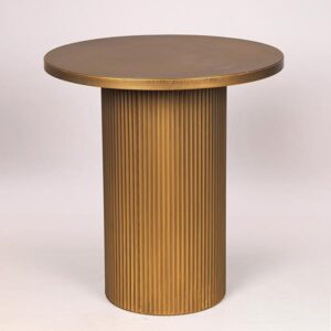 ΒΟΗΘΗΤΙΚΟ ΤΡΑΠΕΖΑΚΙ ΜΕΤΑΛΛΙΚΟ ΧΡΥΣΟ 48χ48χ51cm