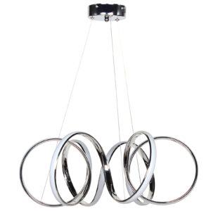 Φωτιστικό κρεμαστό μοντέρνο Φ45 εκ. LED 76W 4000K χρώμιο - KESKOR C932/450