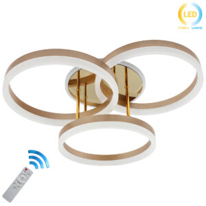 Φωτιστικό οροφής LED 55Χ50Χ17 εκ. 140W Χρυσό με controller - KESKOR 868470