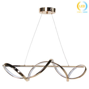 Φωτιστικό κρεμαστό LED 84W 90Χ20Χ19 εκ. Χρυσό - KESKOR 190301