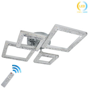 Φωτιστικό οροφής LED 70W 75Χ53Χ13 εκ. Χρώμιο με ακρυλικό και Controller - KESKOR 659910
